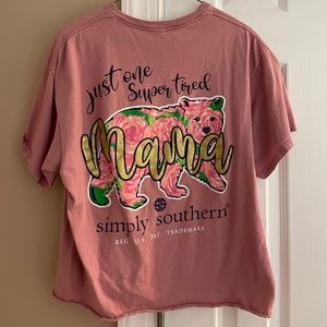 Simply southern tshirt - cut at the bottom